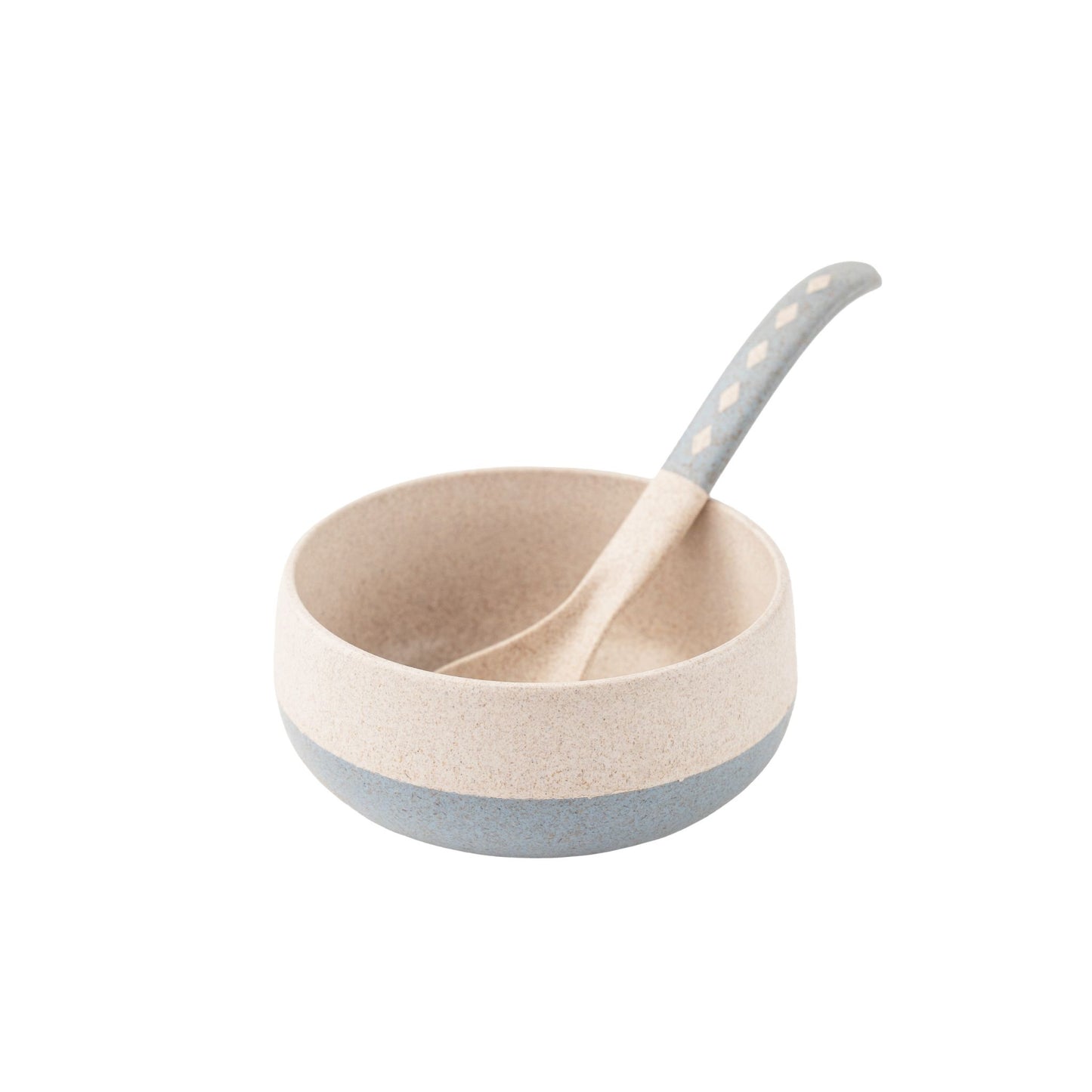 RICE HUSK ROUND BOWLS WITH SPOON - 250ML SET OF 4